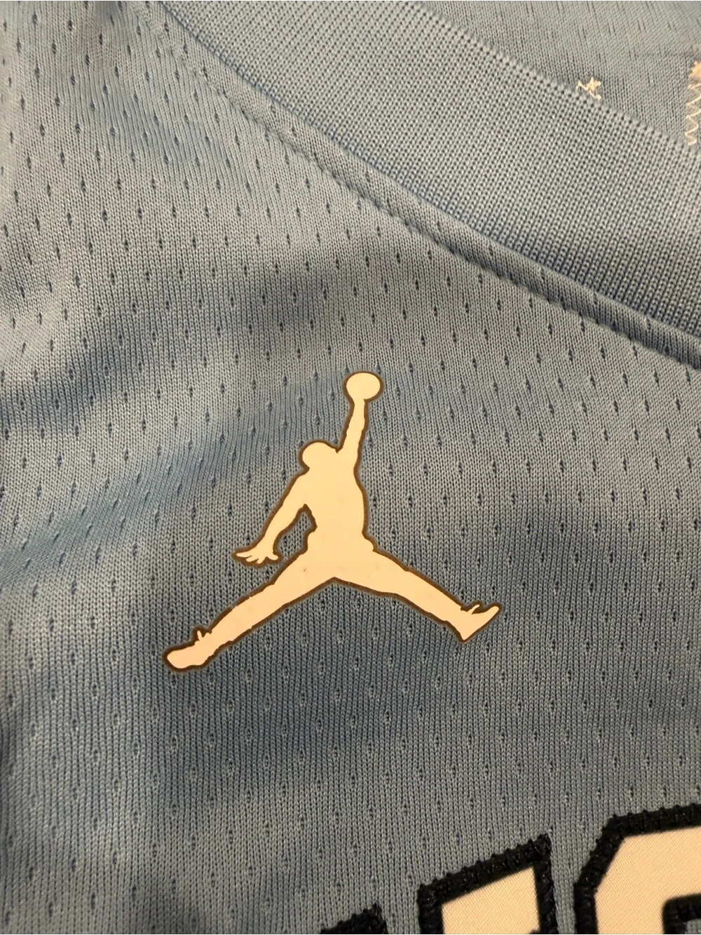 Jordan Nike Elite North Carolina Light Blue Limited Edition Jersey Tag Detail